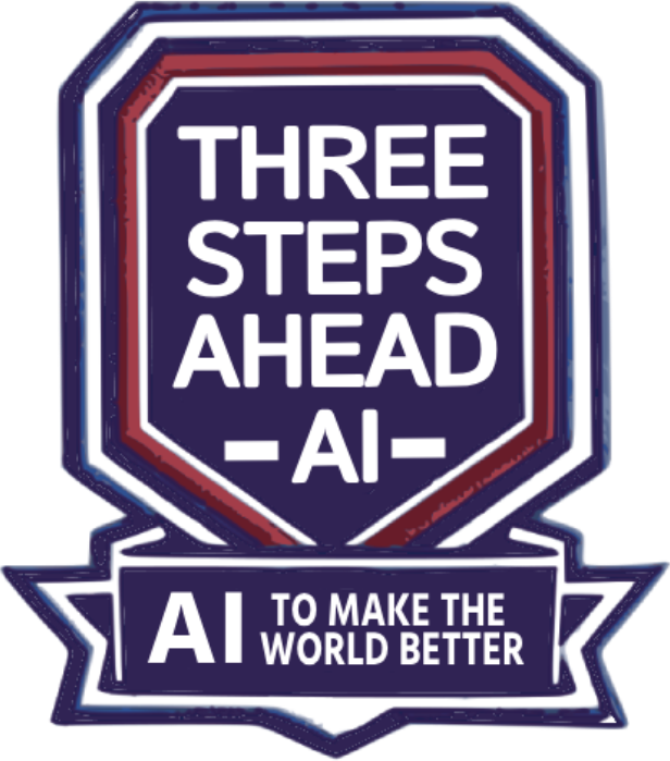 Three Steps Ahead AI Logotyp